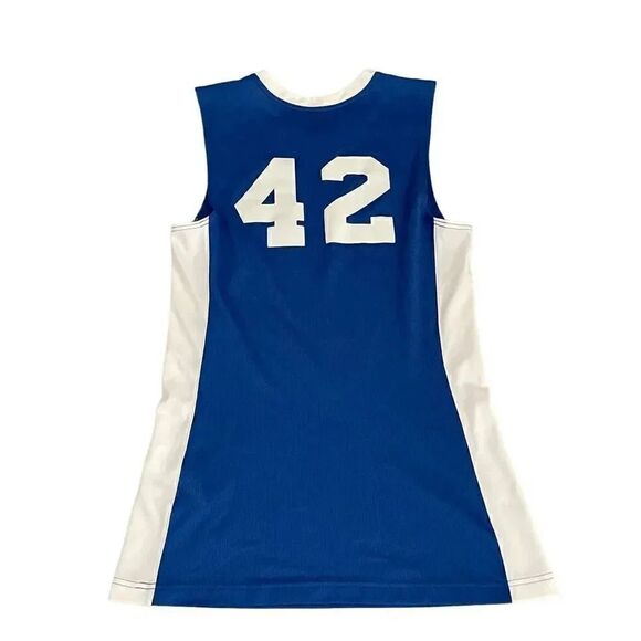 Nike Dry Fit “Lunardi’s” V-Neck Basketball Sporty Athletic Blue White Boys Men J - Picture 3 of 10